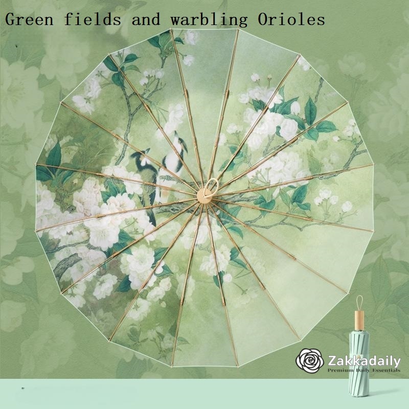 Asian Chinese painting /oil painting style umberlla