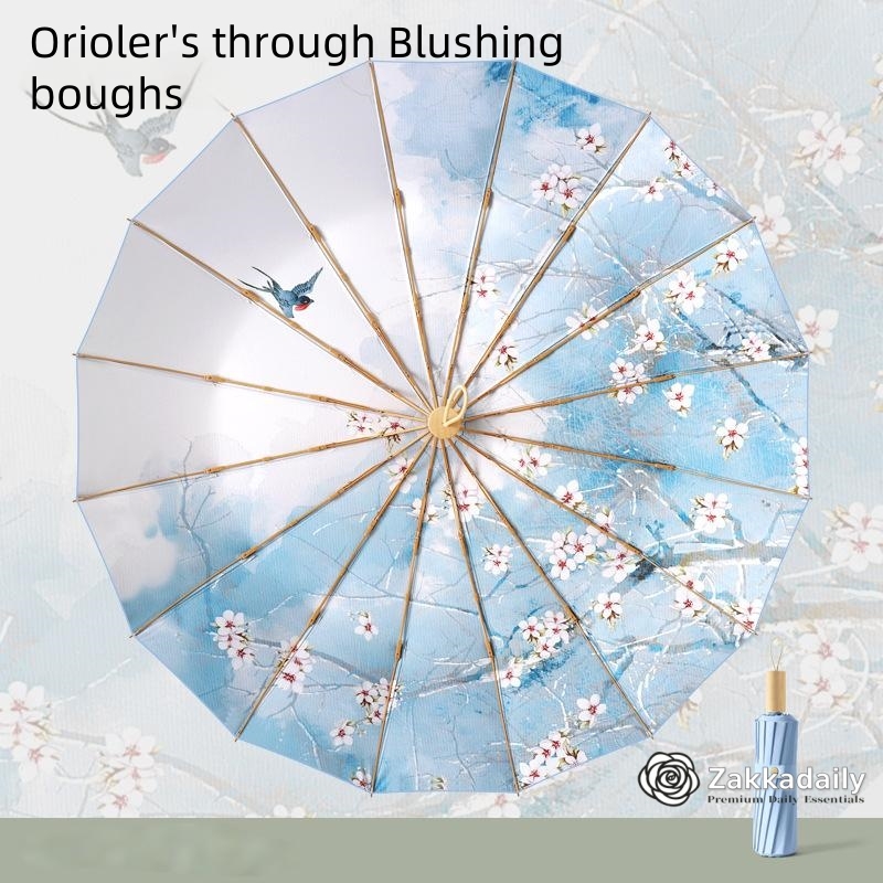 Asian Chinese painting /oil painting style umberlla