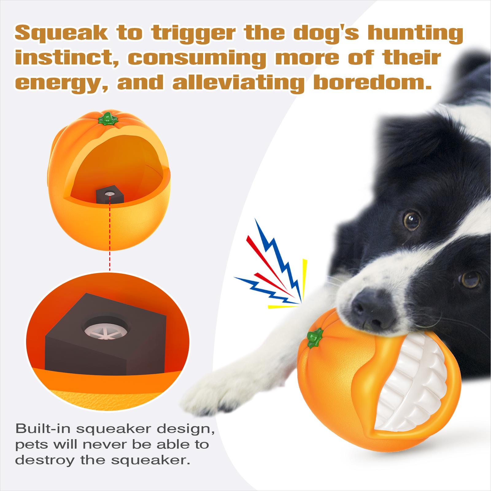Screech Orange Dog teething toy