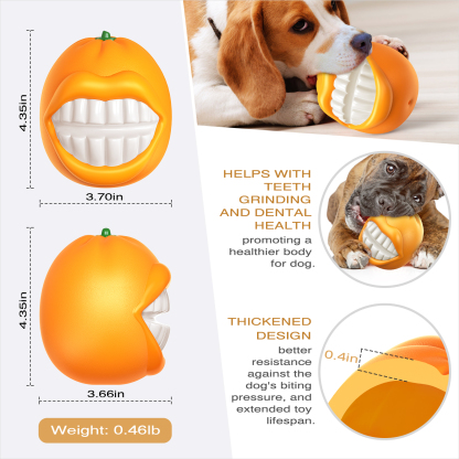 Screech Orange Dog teething toy