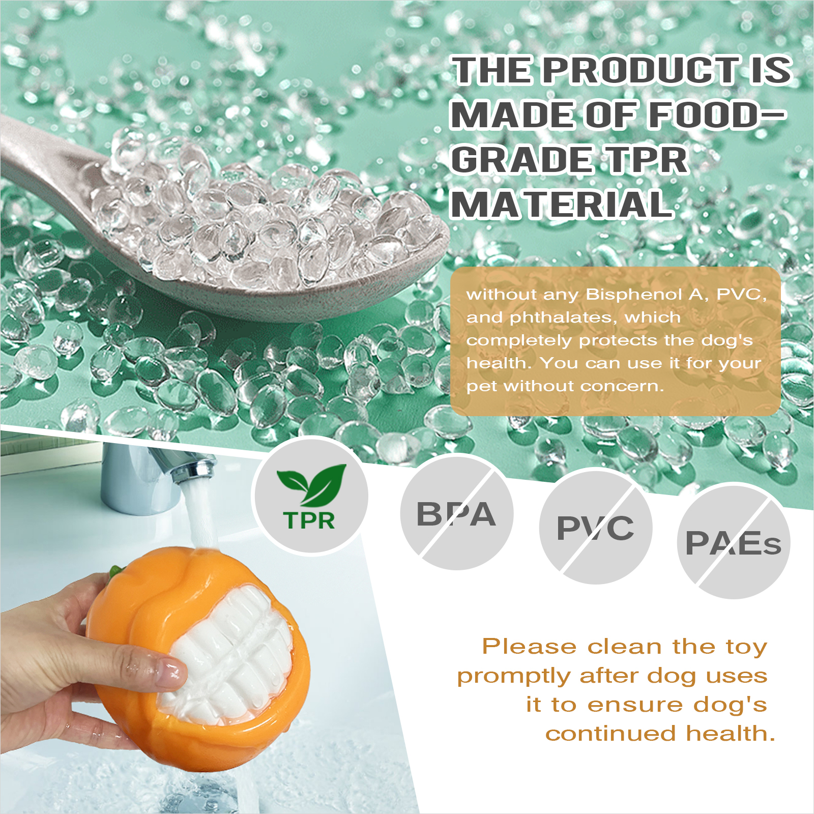 Screech Orange Dog teething toy