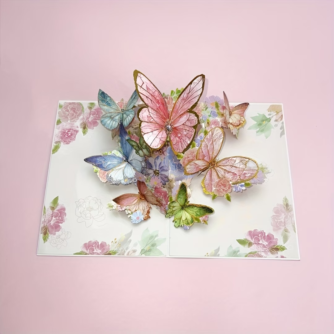 Golden Foil Pop-up 3D Greeting Card with Envelope | Perfect Gift