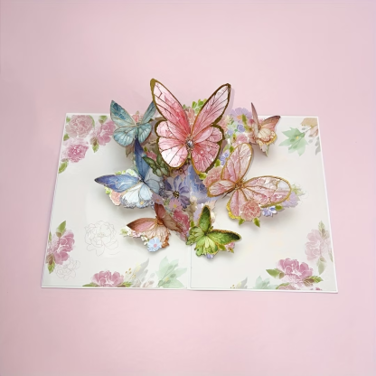 Golden Foil Pop-up 3D Greeting Card with Envelope | Perfect Gift