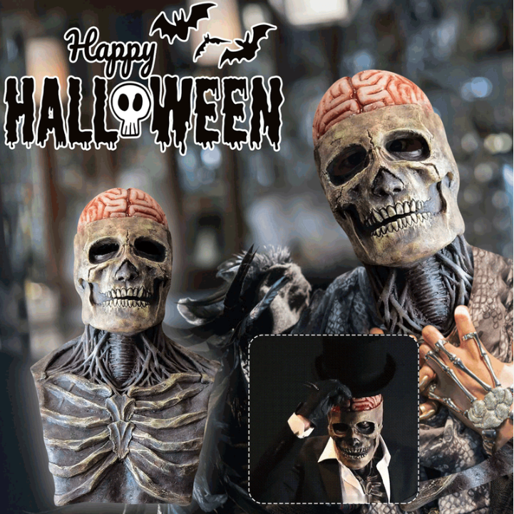 🧠🧠Silicone Skull Mask with Exposed Brain!!!🧠🧠