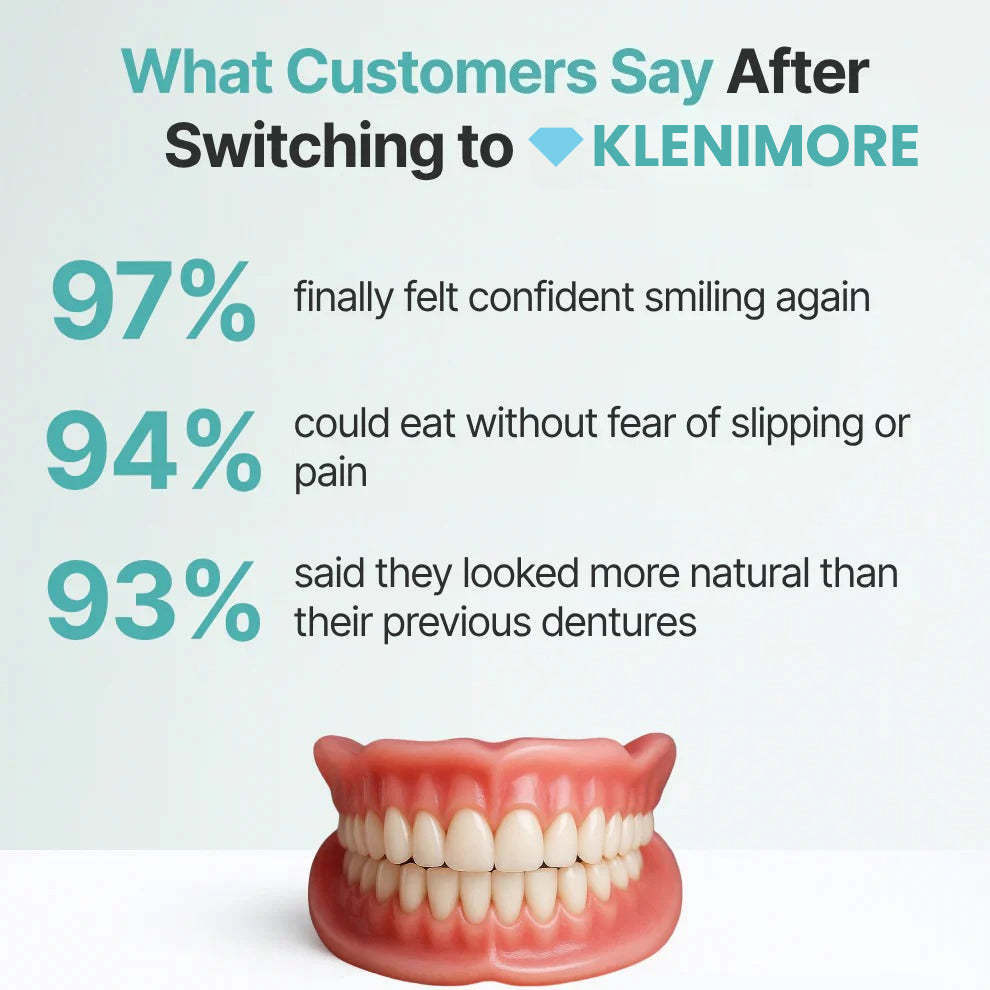 🎅CHRISTMAS HOT SALE-🏆Ends Today: 70% OFF! 🦷 KLENIMORE™ Custom-Fit Fully Functional Dentures for a More Confident Smile!