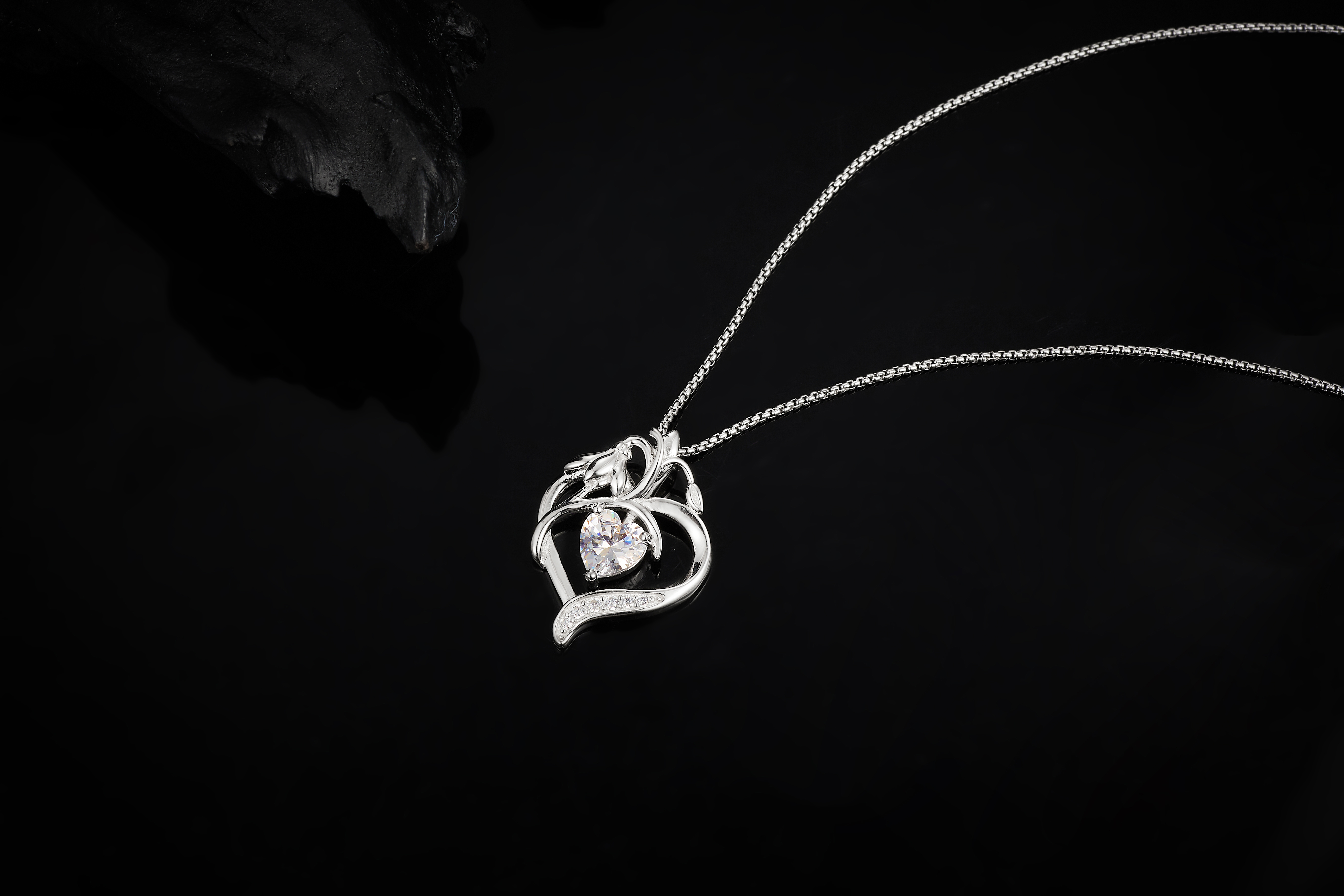 💎Eternal Heart S925 Moissanite necklace 40cm+5cm💎