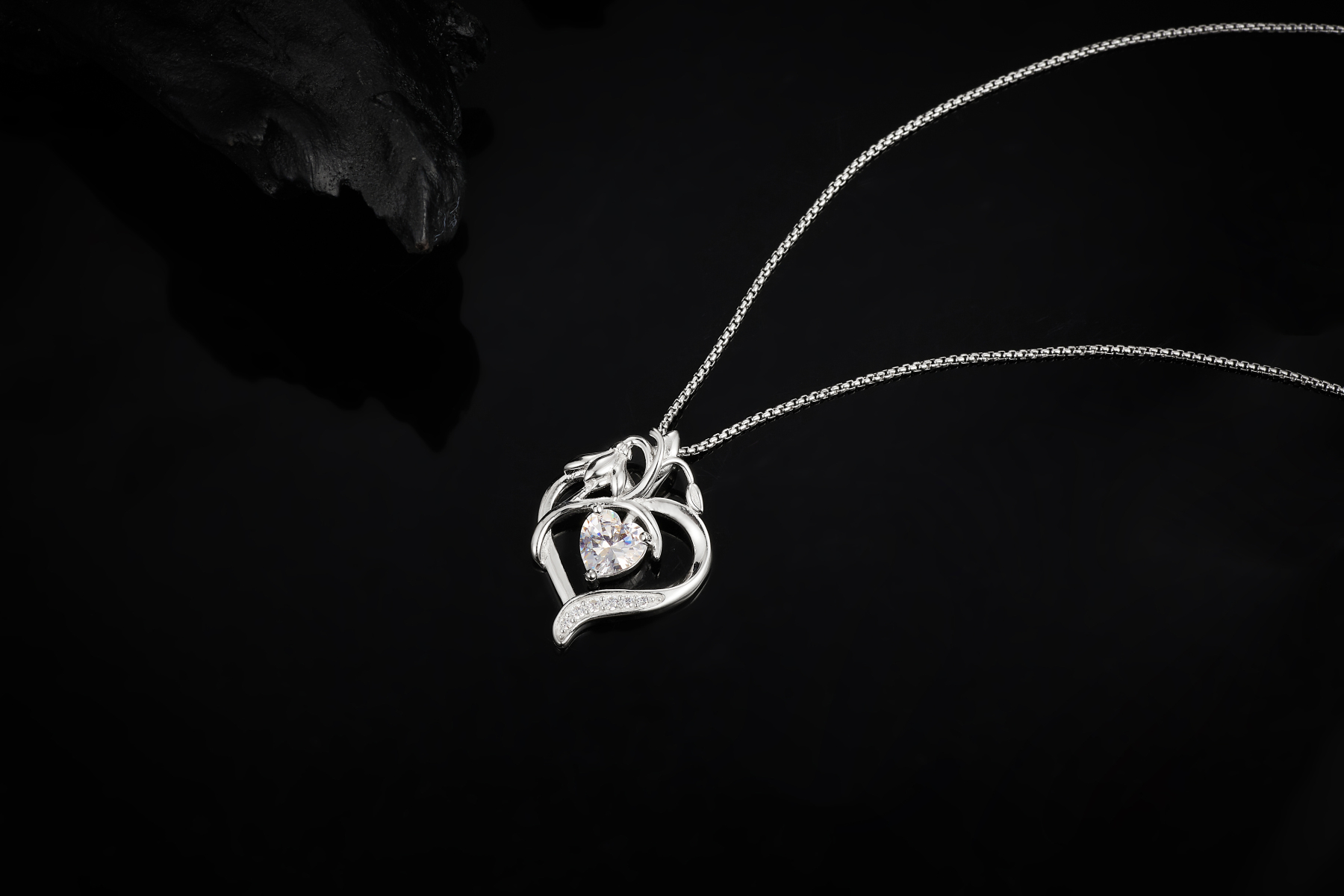 💎Eternal Heart S925 Moissanite necklace 40cm+5cm💎