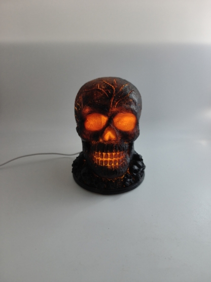 Lava Stone Skull Lamp