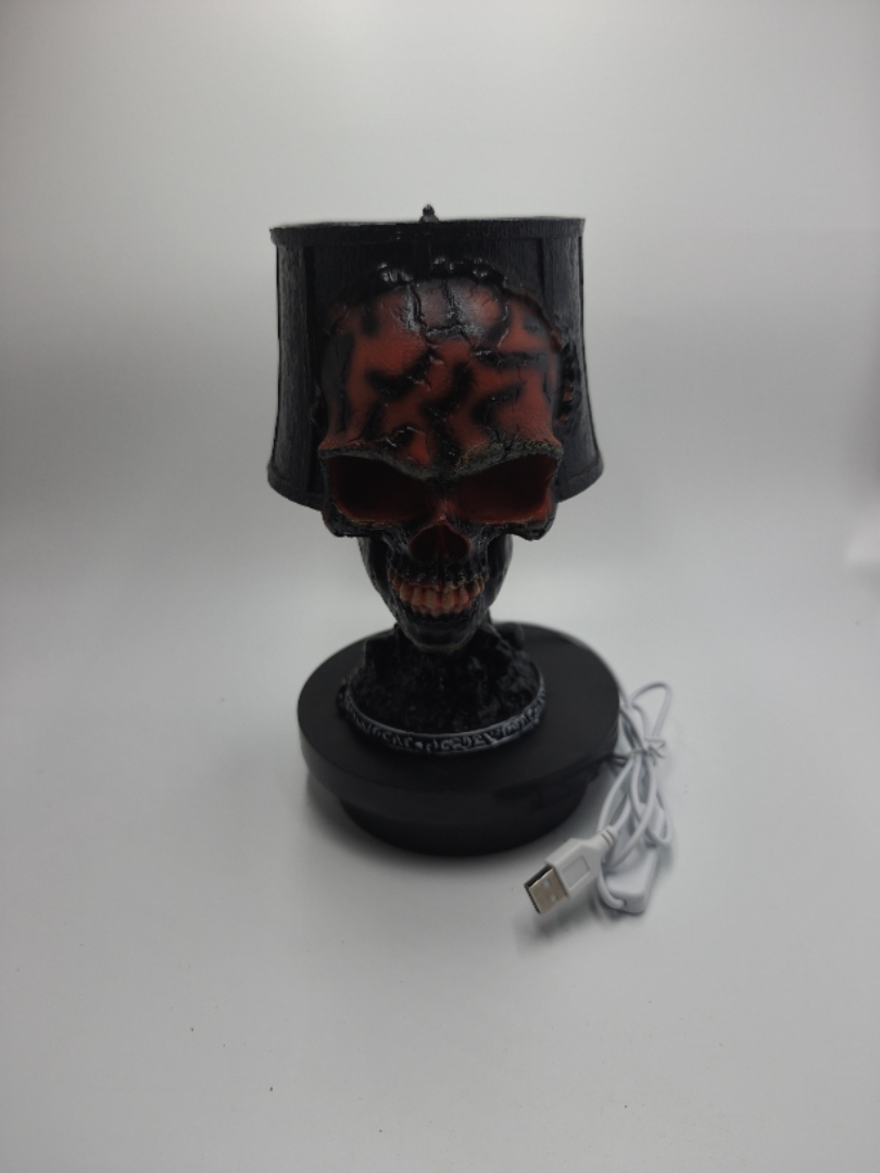 Lava Stone Skull Lamp