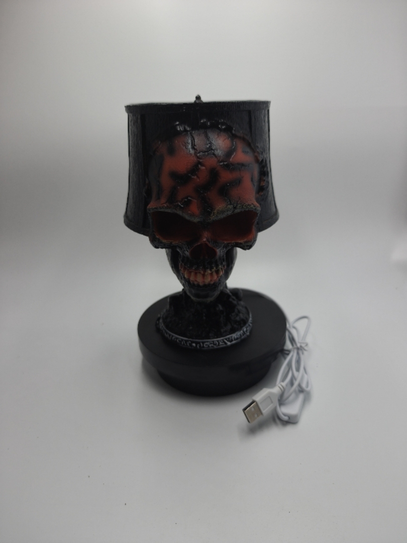 Lava Stone Skull Lamp