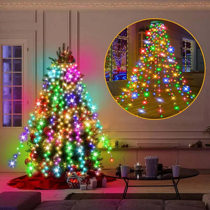🔥LAST DAY SALE - 60% OFF🔥Christmas Tree Waterfall Lights