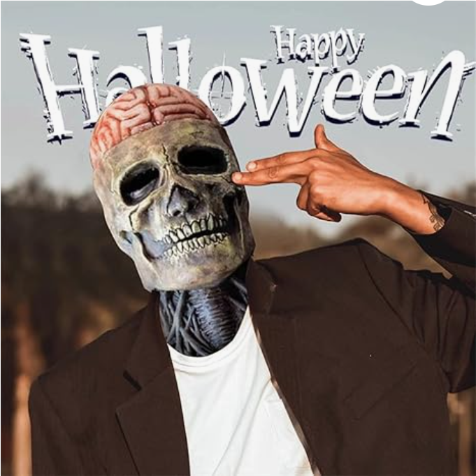 🧠🧠Silicone Skull Mask with Exposed Brain!!!🧠🧠