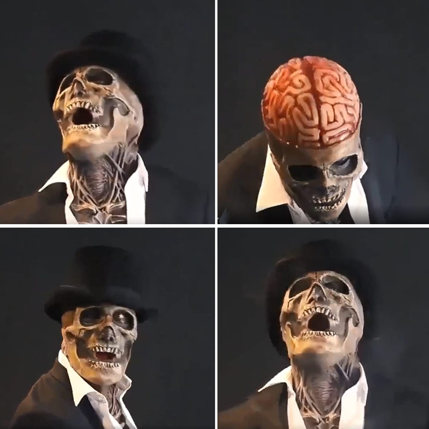 🧠🧠Silicone Skull Mask with Exposed Brain!!!🧠🧠