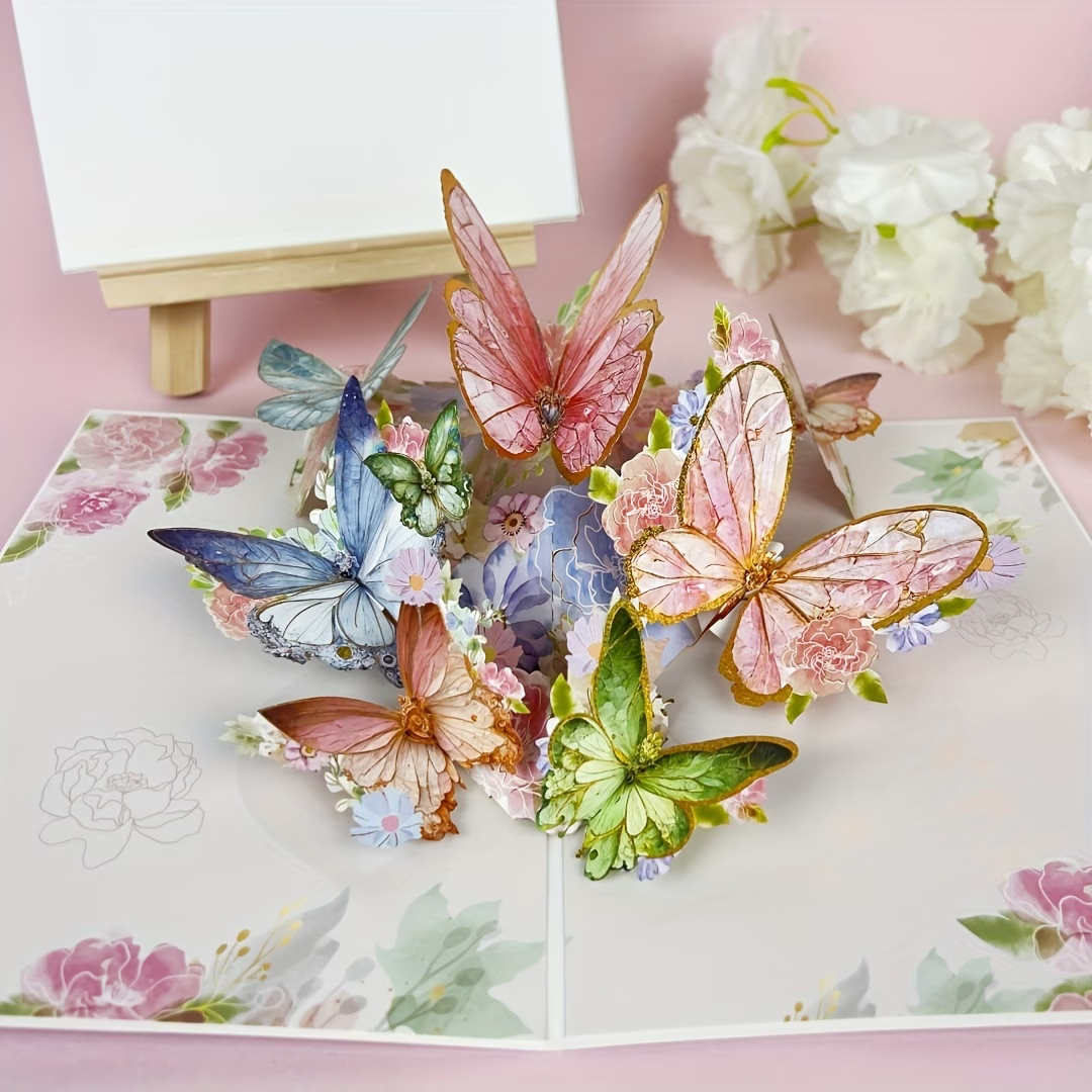 Golden Foil Pop-up 3D Greeting Card with Envelope | Perfect Gift