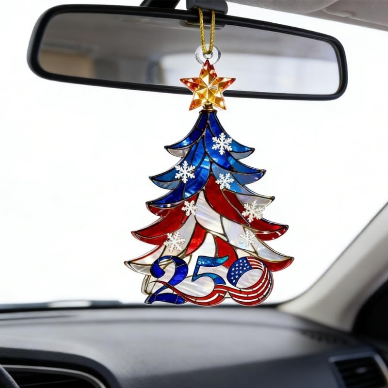 2D Acrylic USA 250th Anniversary Ornament