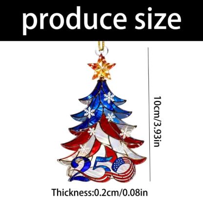2D Acrylic USA 250th Anniversary Ornament