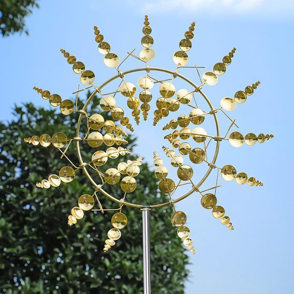 Unique and Magical Metal Windmill Sculpture