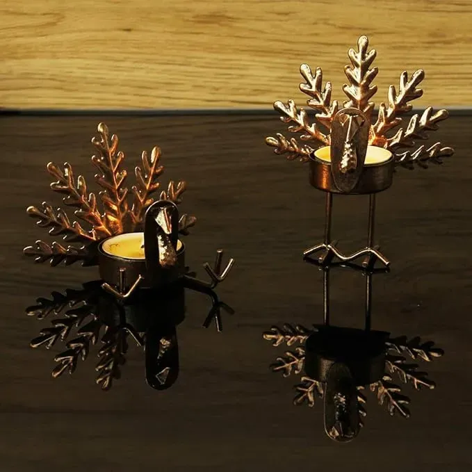 Handmade Metal Turkey Tea Light Candle Holder | Thanksgiving Decor