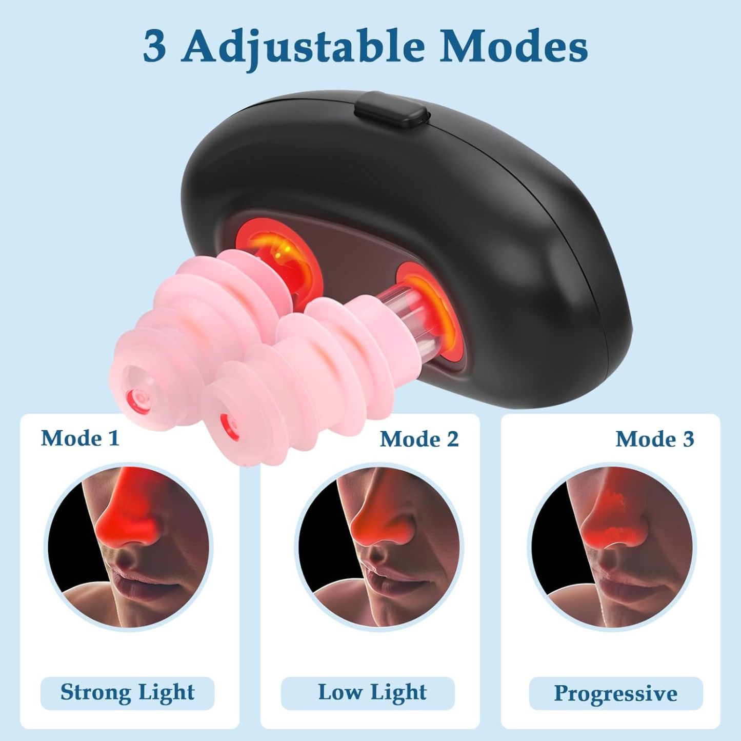 Naselio™|LED Nasal Device for Dry Nose & Sinus Comfort,USB-Rechargeable Light Therapy