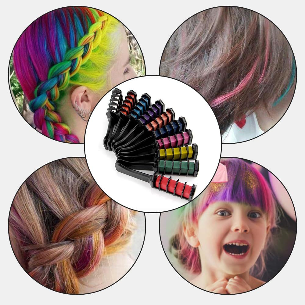 Festive Fun Hair Chalk Combs