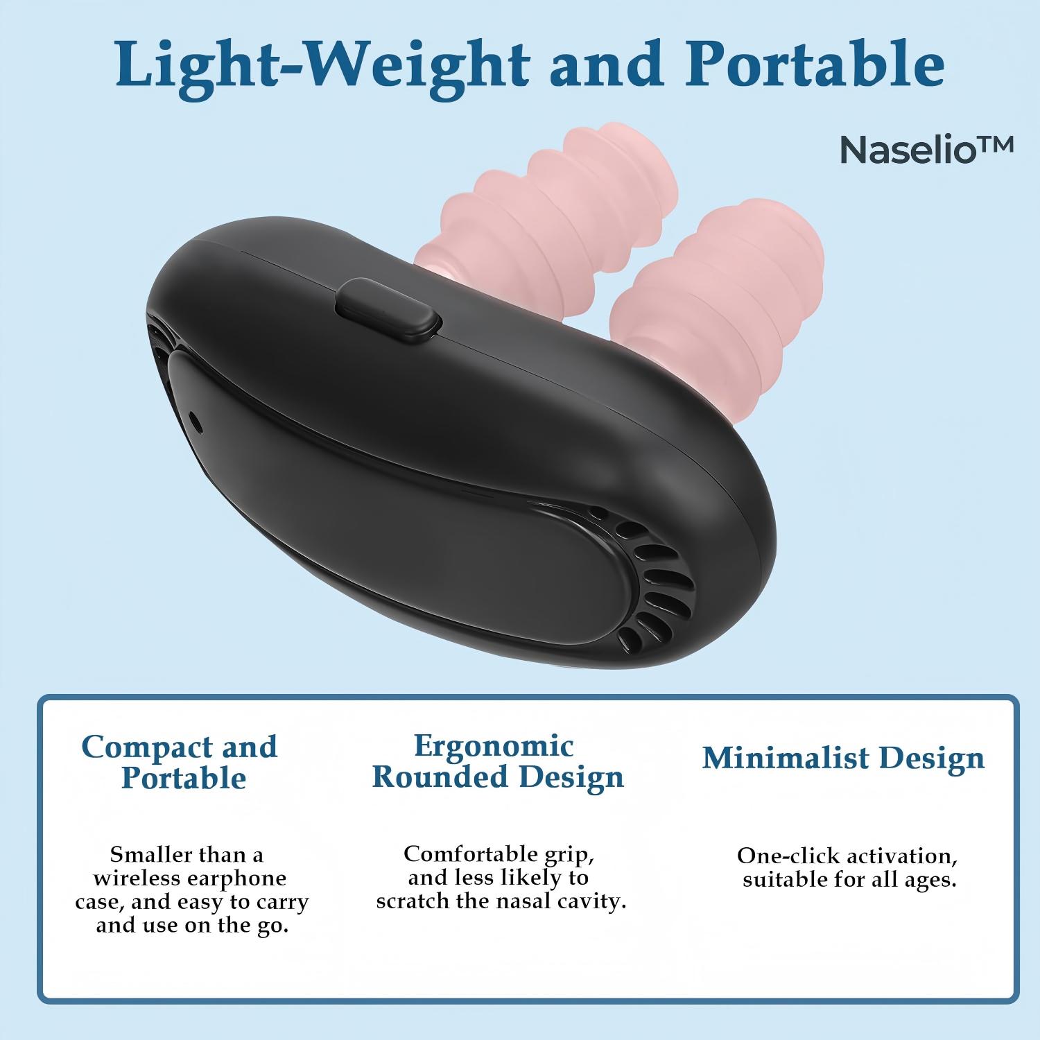 Naselio™|LED Nasal Device for Dry Nose & Sinus Comfort,USB-Rechargeable Light Therapy