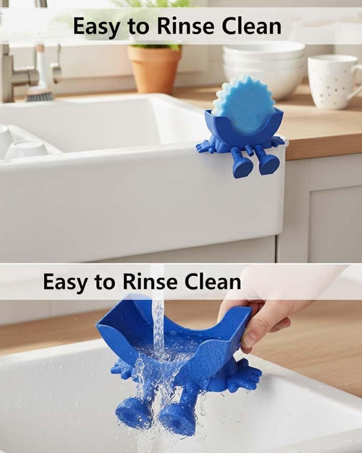 3D Printed Cute Smiley Sponge Holder with Drainage