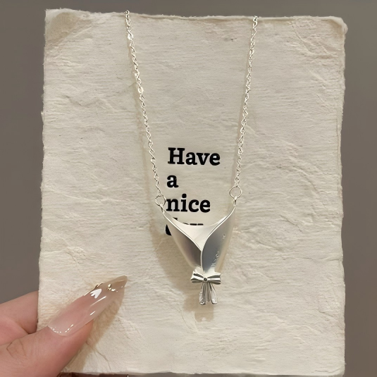 Sterling Silver necklace|DIY floral bouquet necklace