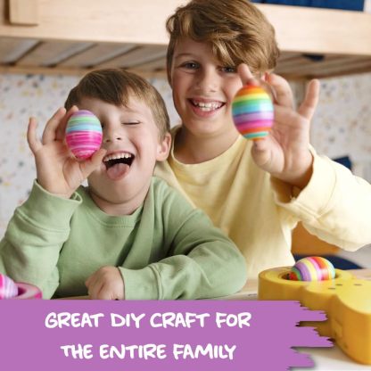 Eggmazing Peeps Bunny Egg Decorator - Mess Free Easter Egg Decorating Kit with 6 Quick-Dry Markers, Ages 3+