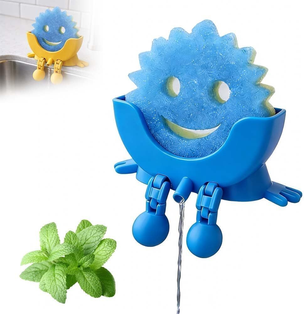 3D Printed Cute Smiley Sponge Holder with Drainage