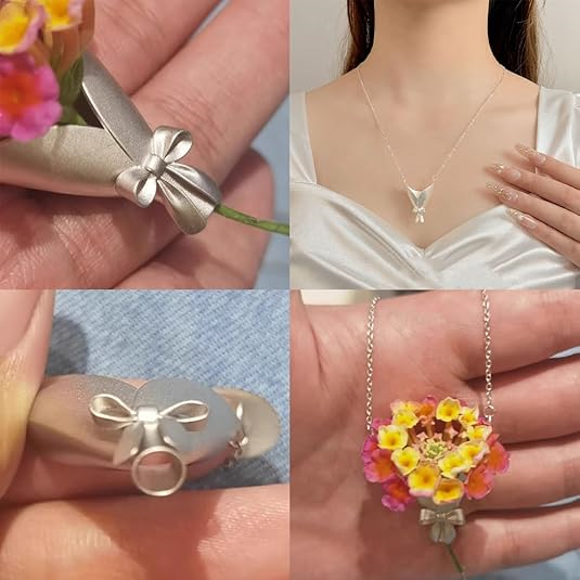 Sterling Silver necklace|DIY floral bouquet necklace