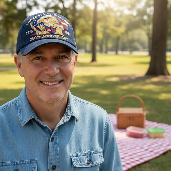 United States 250th Anniversary Hat 3D