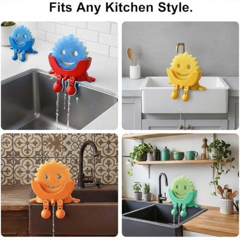 3D Printed Cute Smiley Sponge Holder with Drainage