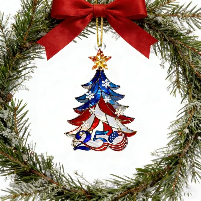 2D Acrylic USA 250th Anniversary Ornament