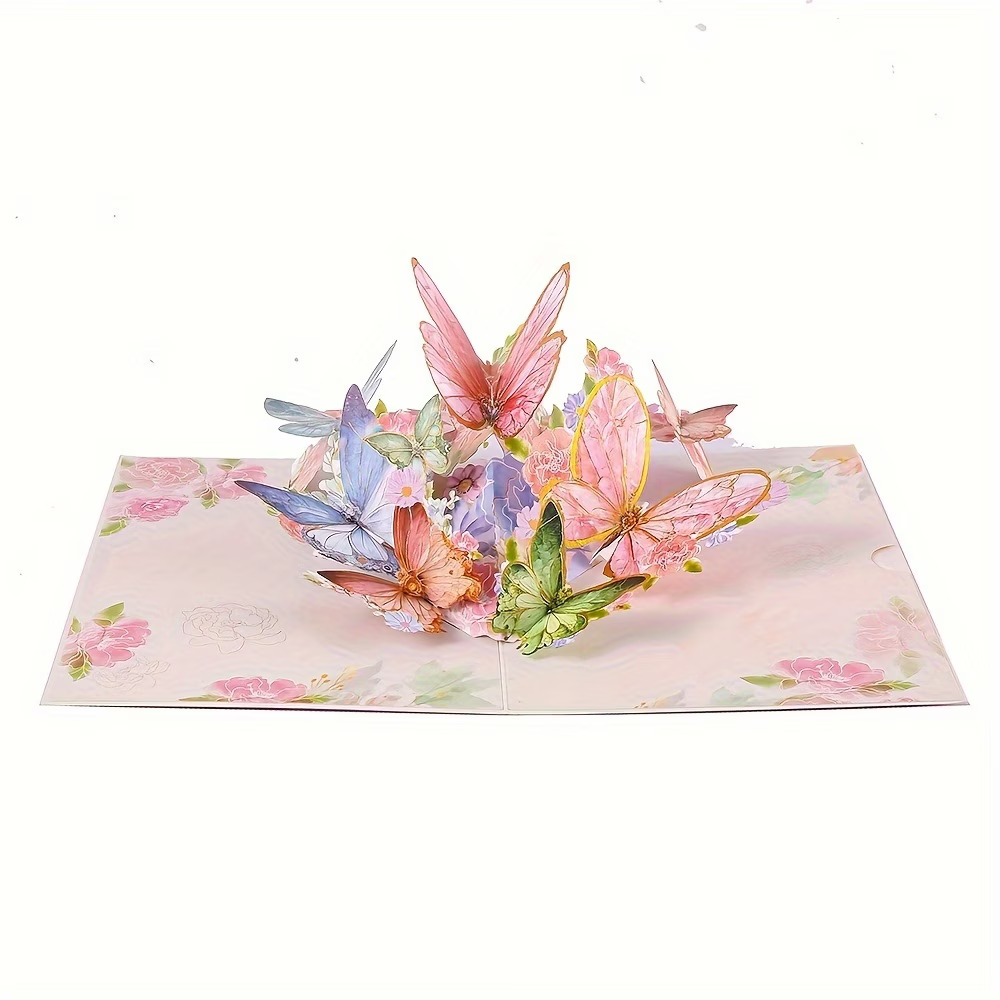 Golden Foil Pop-up 3D Greeting Card with Envelope | Perfect Gift