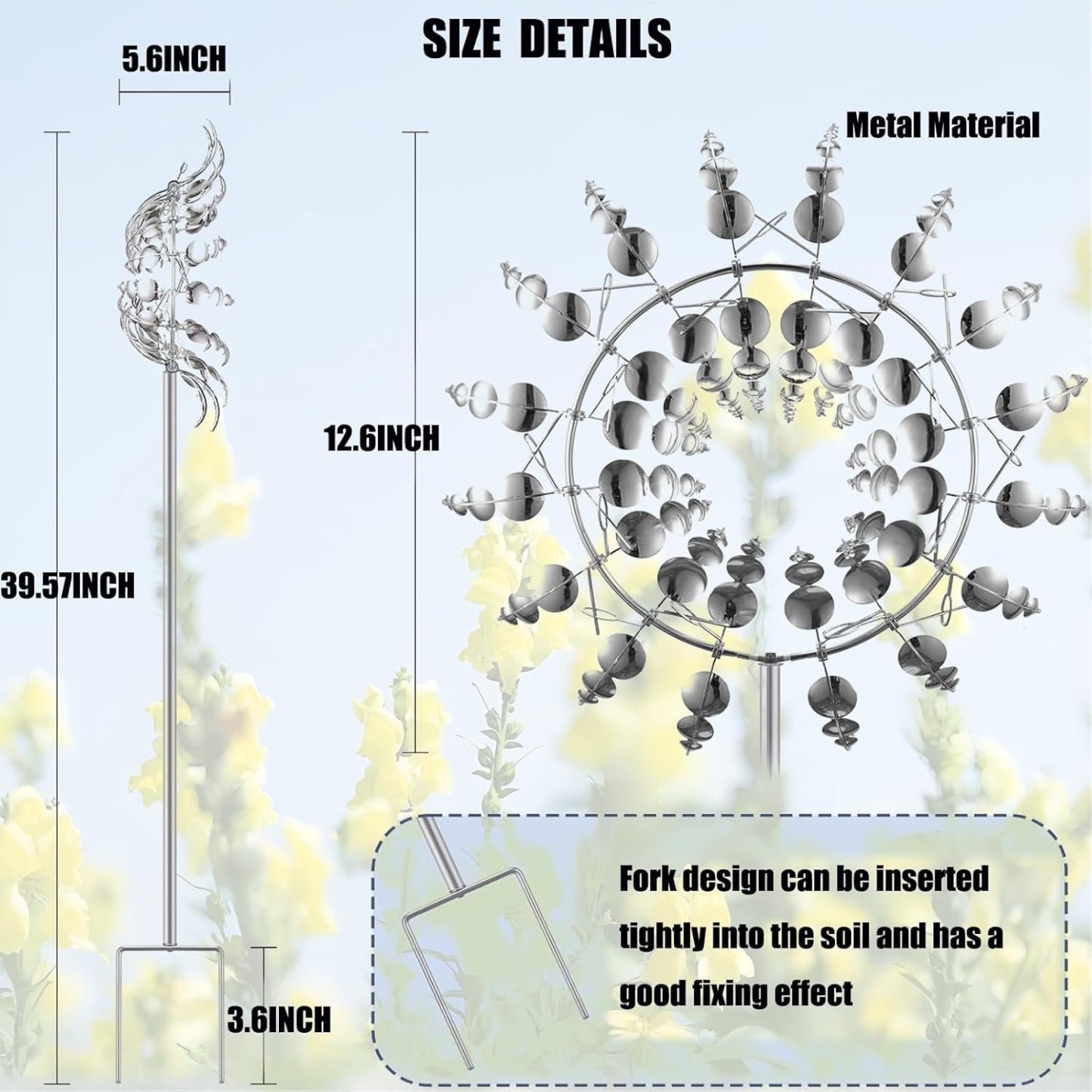 Unique and Magical Metal Windmill Sculpture
