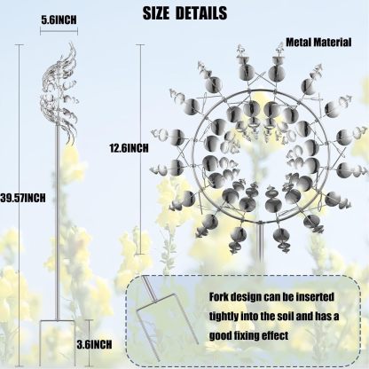 Unique and Magical Metal Windmill Sculpture