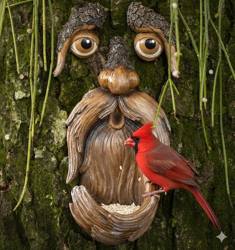 Tree Face Bird Feeder for Garden | Tree Hugger Outdoor Decor