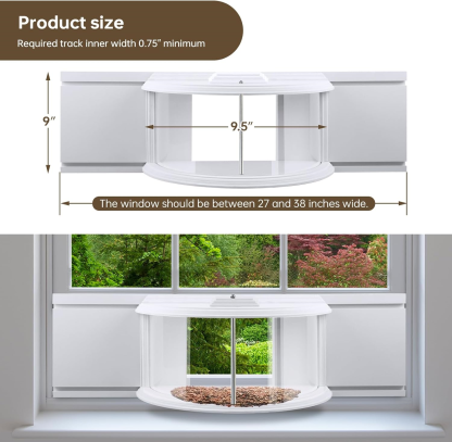[Copy]Window Bird Feeder-180° Clear View