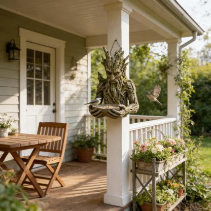 The Quiet Offering A Tree-Integrated Bird Feeding Sculpture