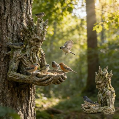 The Quiet Offering A Tree-Integrated Bird Feeding Sculpture