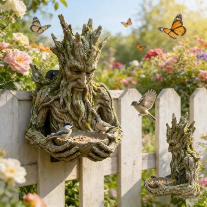 The Quiet Offering A Tree-Integrated Bird Feeding Sculpture