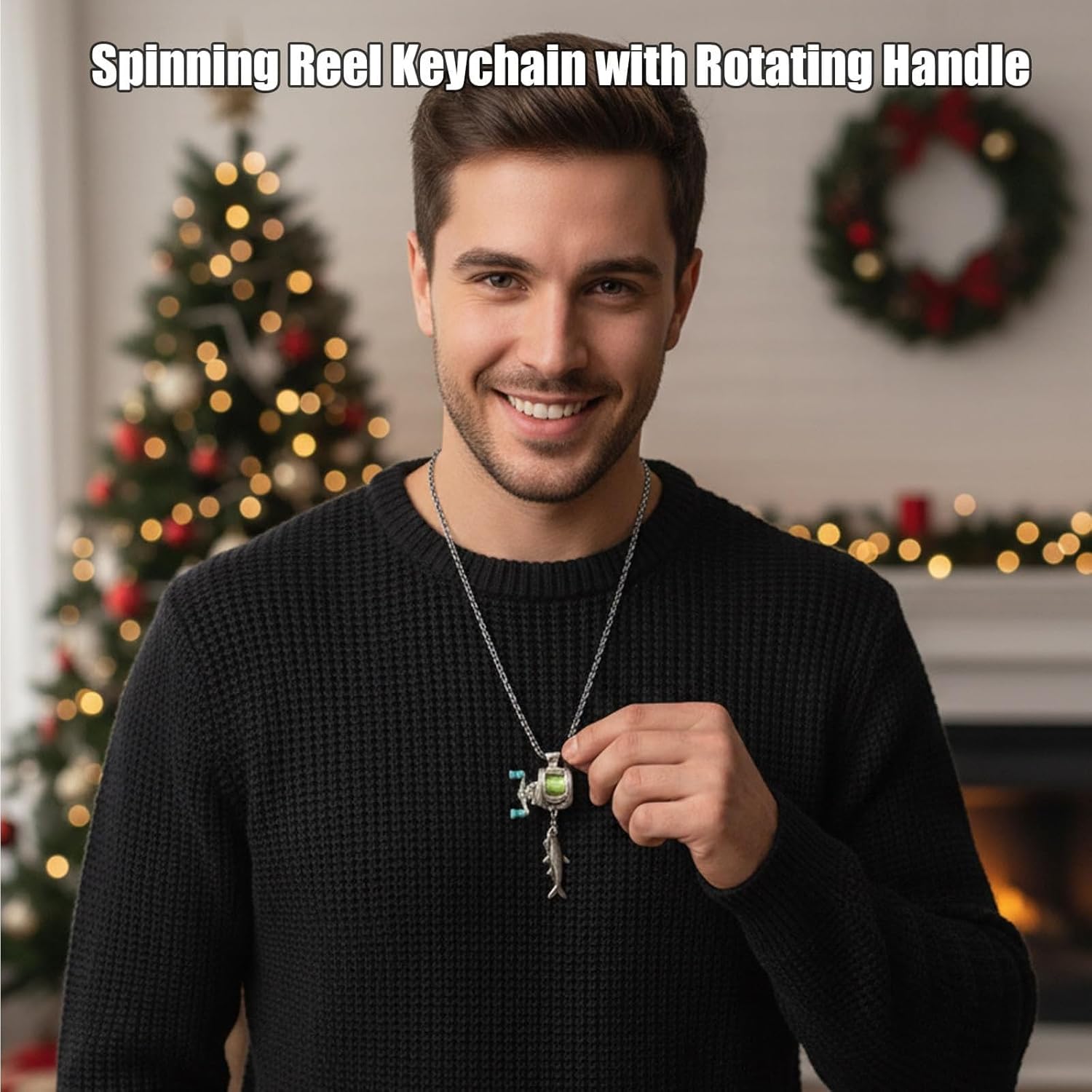 Rotating Mini Fishing Reel Necklace 🎣