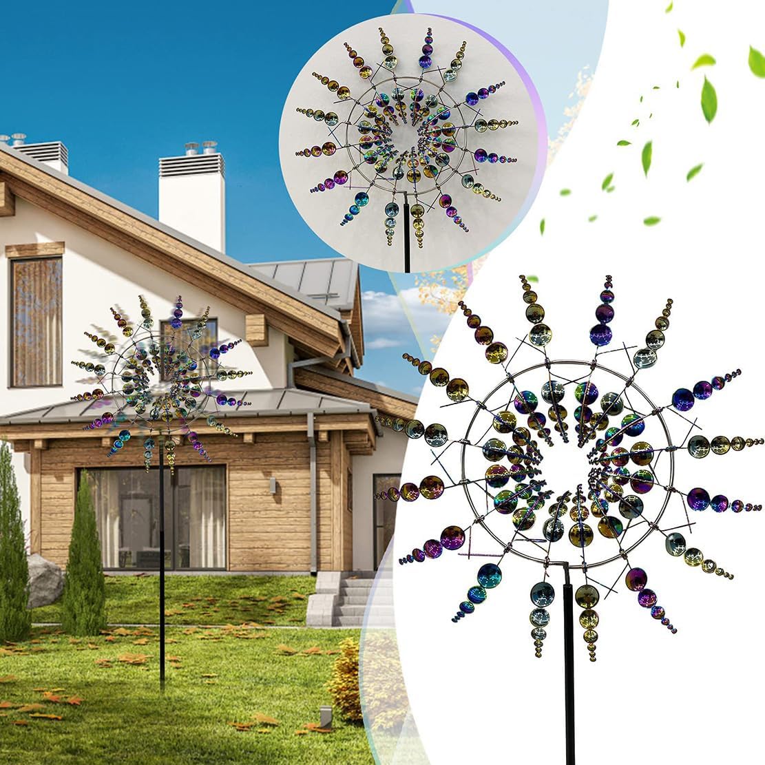 Unique and Magical Metal Windmill Sculpture