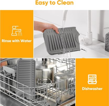 24'' Longer Faucet Mat for Kitchen Sink Splash Guard