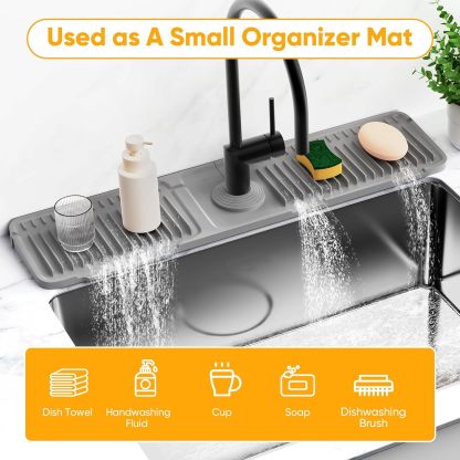 24'' Longer Faucet Mat for Kitchen Sink Splash Guard