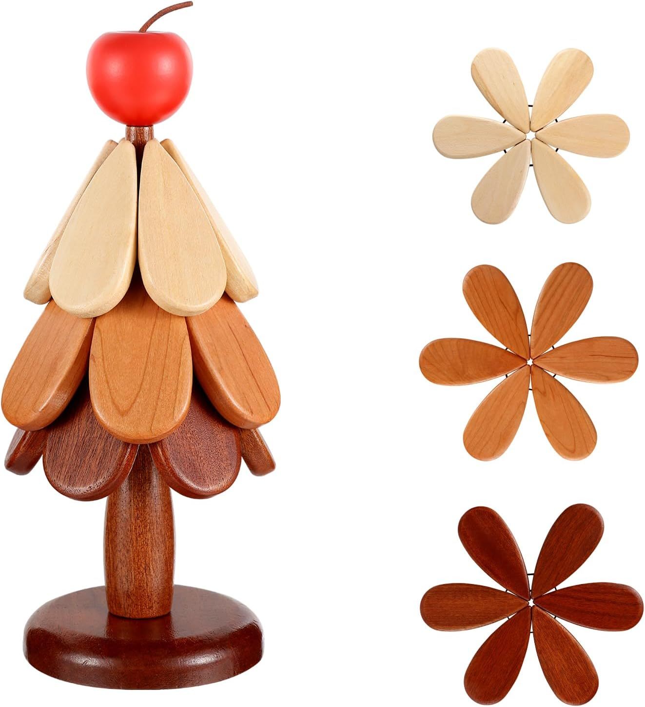 Natural Wooden Tree Trivets for Hot Dishes
