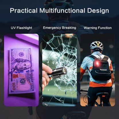 Mini Flashlight with COB Light | 6-in-1 Rechargeable Keychain Torch