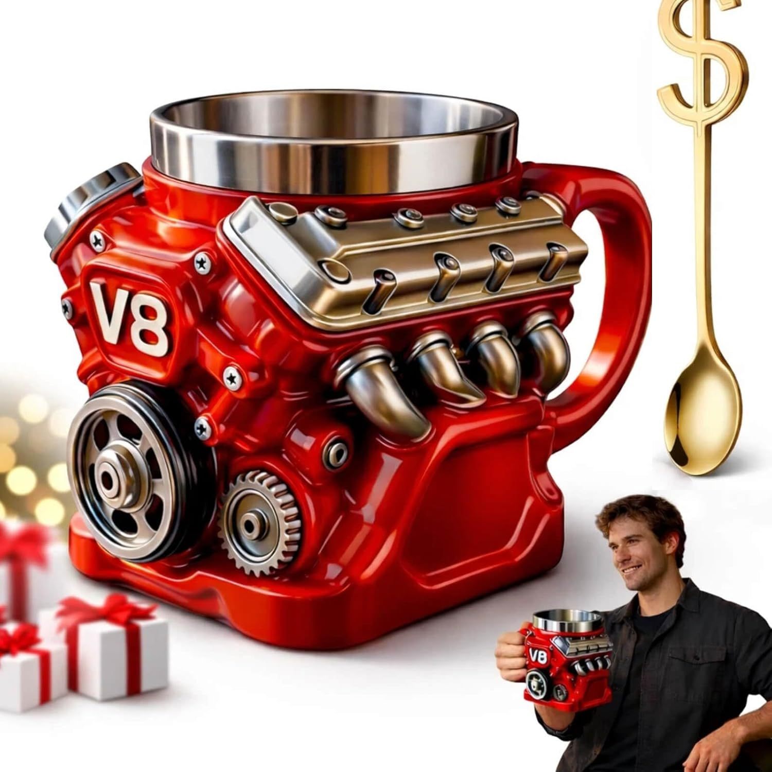 [Copy]V8 Engine/Turbocharger Coffee Mug