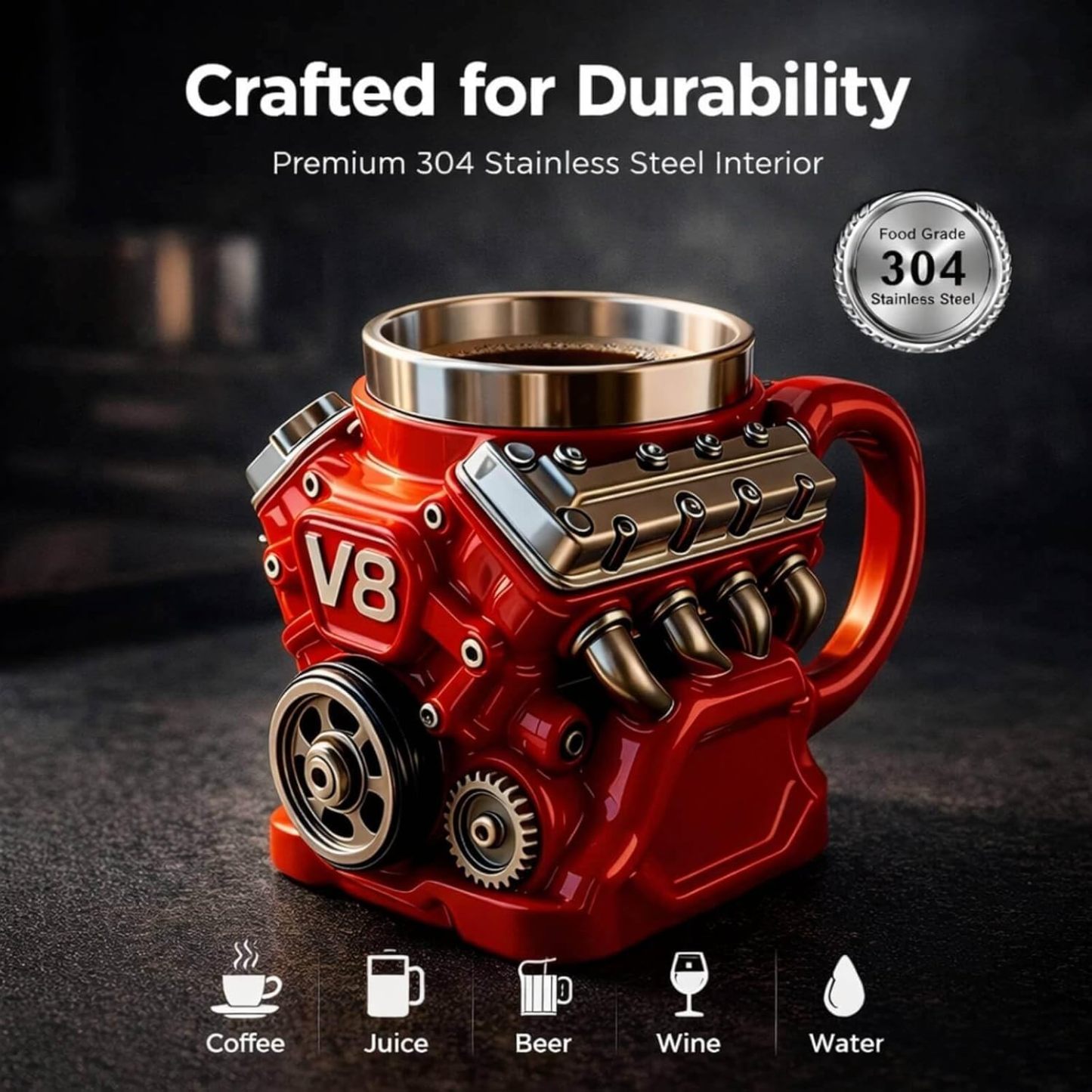 Car power engine cup