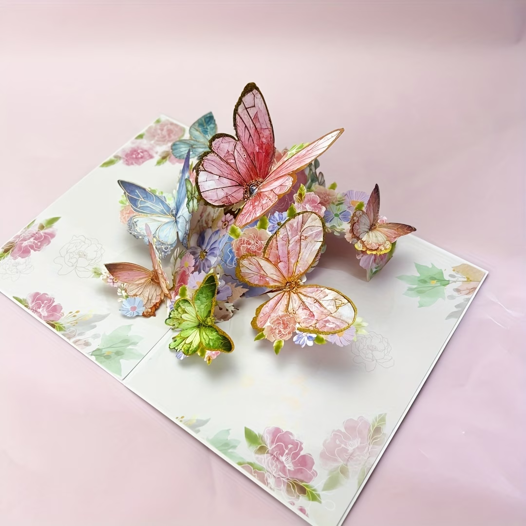 Golden Foil Pop-up 3D Greeting Card with Envelope | Perfect Gift